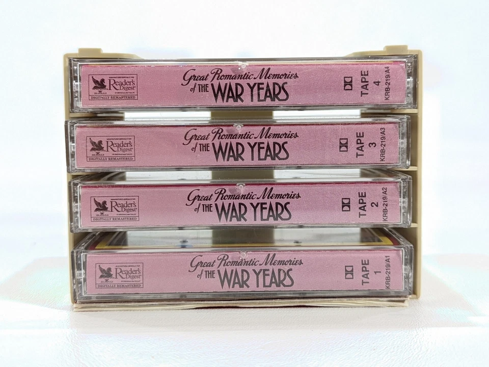 Great Romantic Memories Of The War Years 1-4 Cassette Tapes Reader's Digest VGC — 第 2/4 张图片