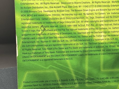 Dreamcast: Generator Vol. 2 (1998) BRAND NEW SEALED Tomb Raider Tony Hawk Rayman - Picture 6 of 9