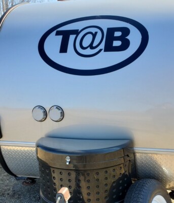 T@B Tab Teardrop Camper Trailer front replacement Body Decal Sticker  BLACK