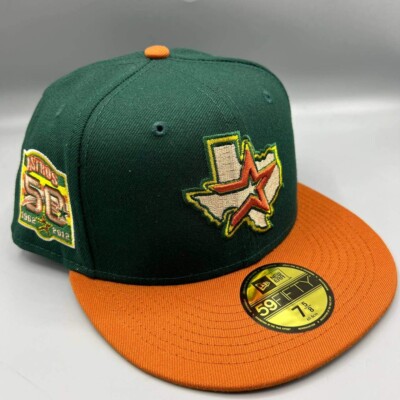 New Era アストロズ 59FIFTY 7 5/8 Houston Astros Hat Men 7 5/8 Green Orange 59Fifty New Era MLB
