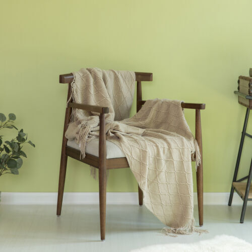 Decorative Throw Blanket - 50x60 in Soft Knit with Delightful Fringe Edges - Picture 6 of 19