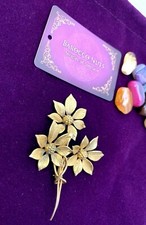 Vintage Bunch Floret Daisy Flower Gold Tone 3" Brooch Pin BN Accessory BP3106