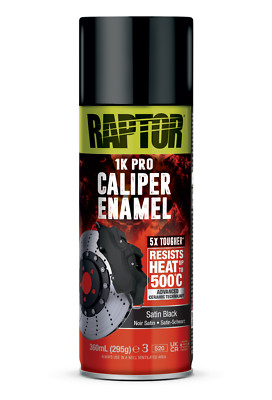 RAPTOR Caliper Enamel Satin Black Bremssattellack 500°C, 360ml, Satin Schwarz