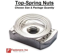 Top Coil Spring Nuts for Unistrut Channel Choose Size & Pkg Qty Standard Channel