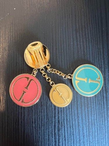 Pendientes GUCCI Limitados De Colección Raros AUTÉNTICOS Logo Clip en GG Ronda 1991 F/S Gp Moneda - Imagen 9 de 9