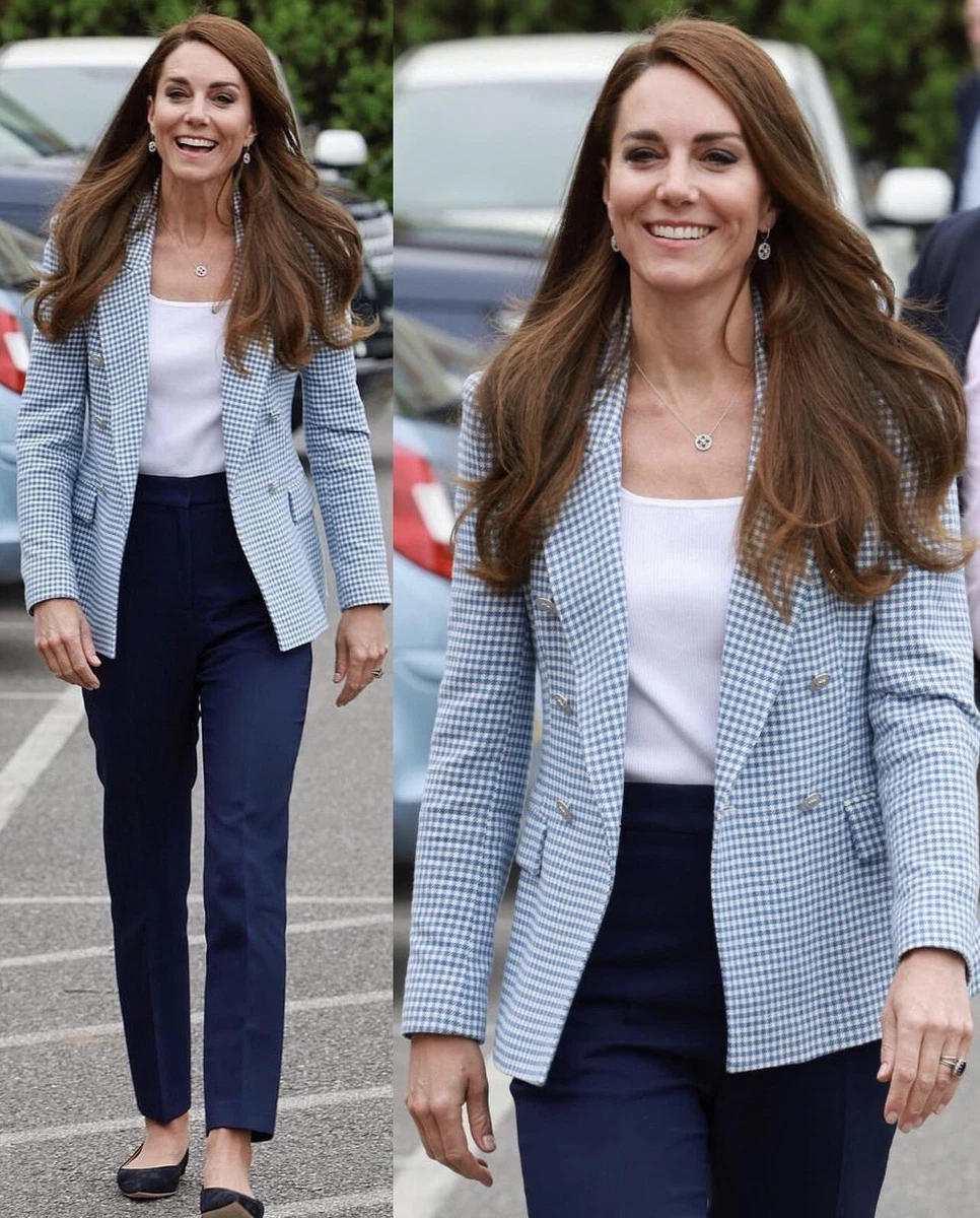 Zara Double-Breasted Houndstooth Blazer Size XS - Duchess Kate - Sold Out