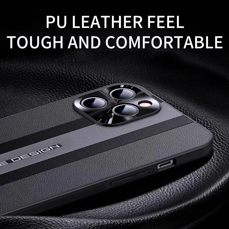 Silicone leather iPhone 12 Pro-Max case - Imagem 3 de 4