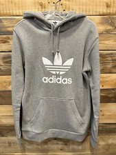 Adidas Originals Men's Trefoil Cotton Hoodie - Gray, S DT7963 SH S53T