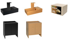 HabiStat Tortoise Table Cabinet Stands & Accessory Kit Black Oak