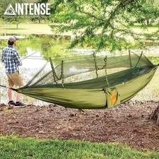 Intense Mosquito Net Covered Camping Hammock Travel Sleeping Bed Nylon Survival 