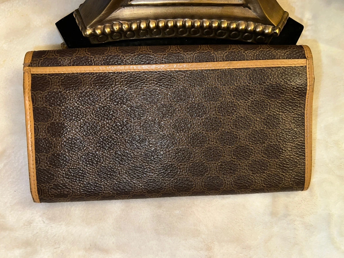Auth. Vintage Celine leather wallet,