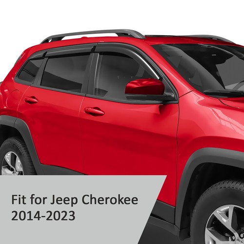 Rain Guards Vent Visors Shade for 2014-2023 Jeep Cherokee SHATTERPROOF - Picture 6 of 9