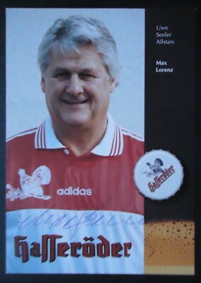 1043 autograph card Max Lorenz Werder Bremen Uwe Seeler Allstars orig. signed