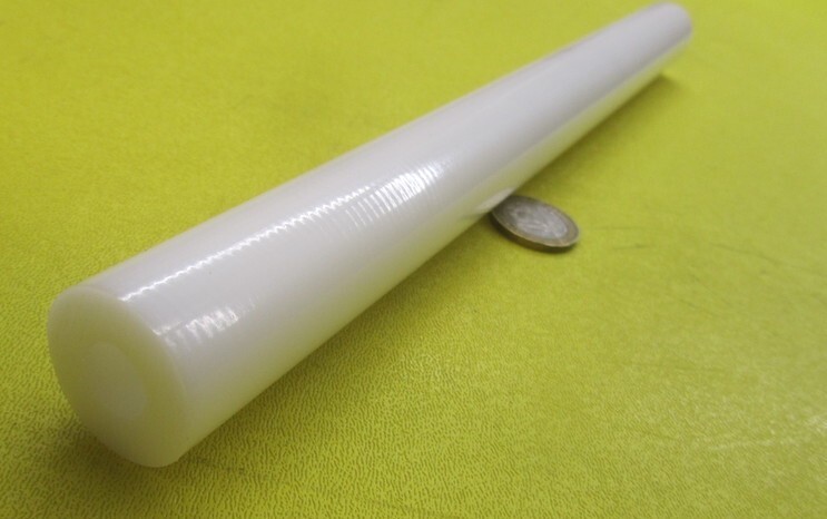 Tube Delrin POM Acetal Blanc - Diamètre Extérieur 2.25 Pouces, Intérieur 2 Pouces, Longueur 60 Pouces