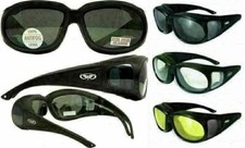 Padded Anti Fog Motorcycle Sun Glasses FIT OVER PRESCRIPTION RX GLASSES Fitover