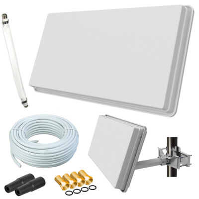 Selfsat Flachantenne H30 D1+ Digital Sat Anlage 10m Kabel Fensterhalterung HD 4K