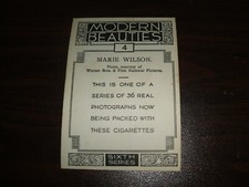 B.A.T - Modern Beauties - Sixth Series XF36 - No 4 Marie Wilson