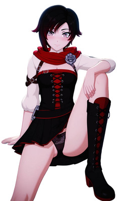 Ruby Rose RWBY Waifu Weatherproof Anime Sticker 6'' Car Decal