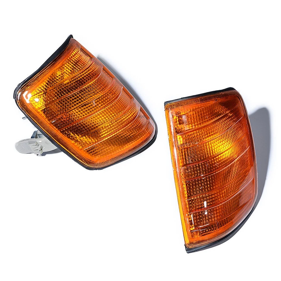 Amber Corner Lights Turn Signal Lens for 1985-1995 Mercedes W124 E500 500E 300E - Image 3 of 4
