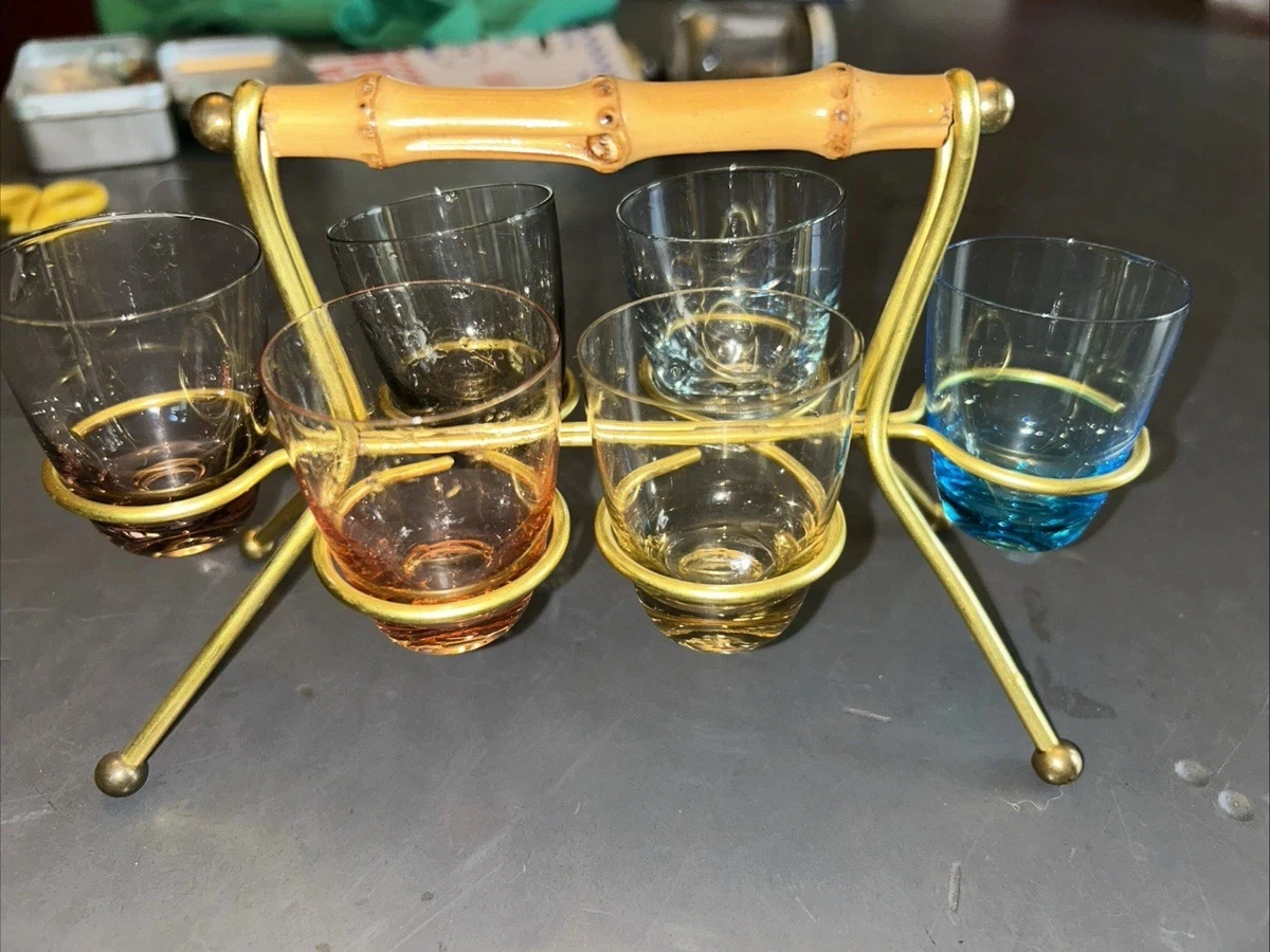 ヴィンテージ ミッドセンチュリー モダン ドリンクグラスキャリア Mid Century Barware for sale | eBay
