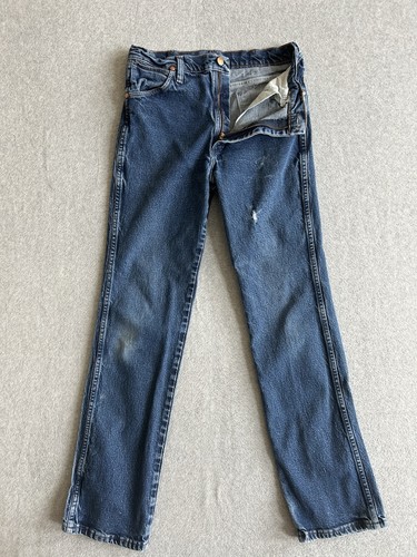 Wrangler Jeans Mens 30x32 Cowboy Cut Bootcut Slim Dark Wash Stretch Western 937 - Picture 2 of 14