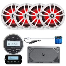 JBL PRV175 Receiver, Remote, 4X 6.5" 225W LED Speaker, 1000W Amp, Wire, Antenna