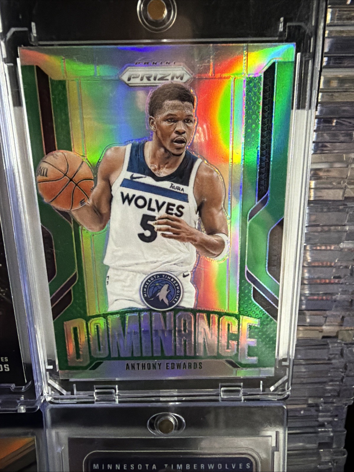 Anthony Edwards 11 Card Lot Minnesota Timberwolves #5 PSA 9 Variation #d/299 +++ view 6