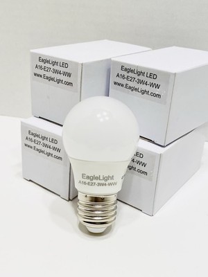 (4 pcs) EagleLight 40W Equivalent E27 A16/A50 LED Light Globe Bulb Lamp 3W
