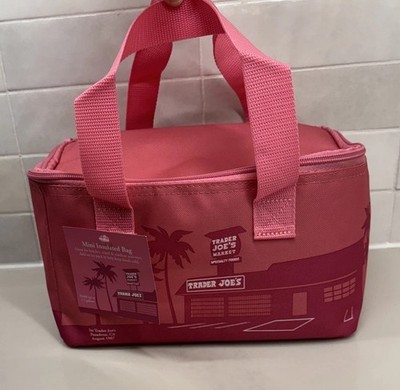 Trader Joe s Mini Insulated Cooler Bag Pink 1.5 Gallon Tote Brand New w/ Tag