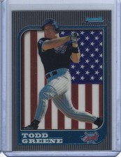 1997 Bowman Chrome Todd Greene International Flag Parallel Card #191 Rookie RC . rookie card picture