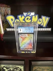 Pokémon Vivid Voltage Rainbow Pikachu VMAX CGC 9 Sub Grades And Acrylic Case