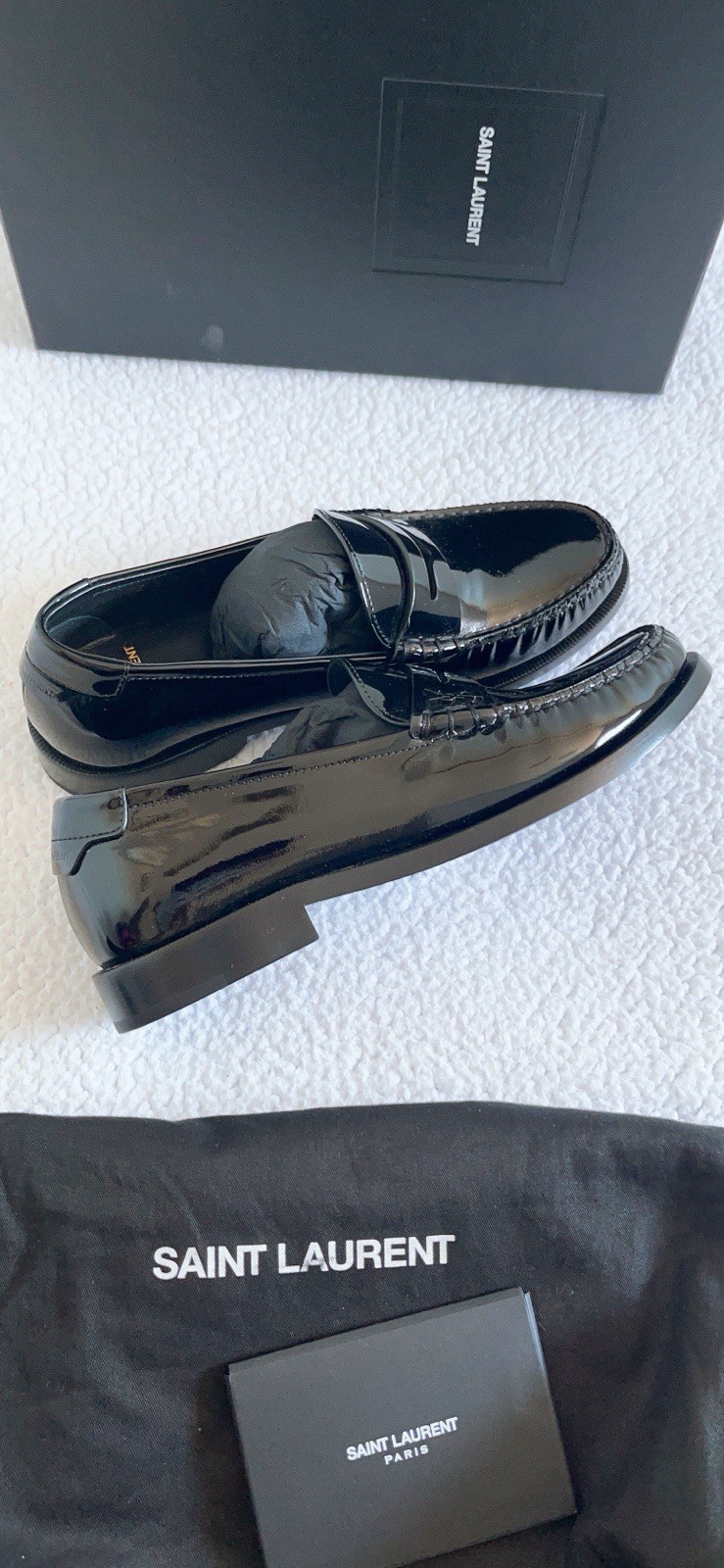 $950 Saint Laurent Le mocassini penny pantofole in pelle taglia 38