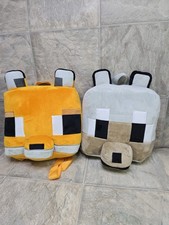 Minecraft Plush Backpack, Set Of 2 Pc