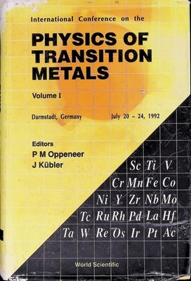 Physics of Transition Metals Vol 1 Oppeneer Kübler 1993 Conference Proceedings