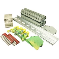 DIN Rail Terminal Blocks Gray Kit by International Connector 20 Dinkle DK2.5N 12