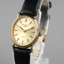 LONGINES Vintage 700 4462 Women's Watch Gold 21mm New Battery New Leather Band