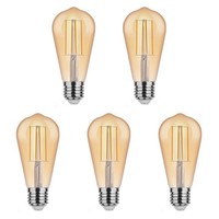 Asalite E27 Led-Lampe ST64 7W 650Lm 2000K Extra Warmweiß 5 StüCk