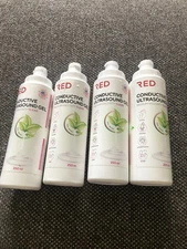 Lot Of 4 RED Conductive Ultrasound GEL Imaging Physio Cosmetology 250ml X4