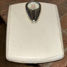Vintage 50's Borg BATHROOM SCALE Bubble Glass Mid Century Modern Art Deco