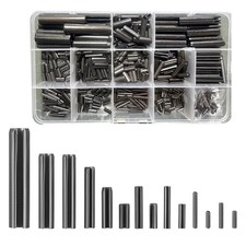 602 Pcs Roll Pins Assortment Set,Steel Slotted Spring Roll Pins Assorted