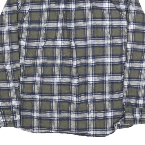 JACHS Hommes Vert & Bleu Carreaux Chemise XL Long Bouton Manche Décontracté - Photo 6/6