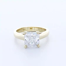 Solitaire Engagement Ring 18K Gold 2.41 Carat Princess Lab-Grown Diamond G VS2