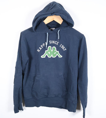 Kappa Hoodie Women's Medium Dark Blue Sweatshirt Pullover Drawstring Skater Logo