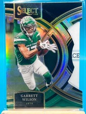 2023 Select - Premier Level Garrett Wilson #115 Black & Green Prizm Die-Cut