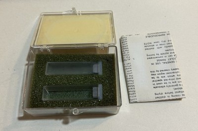 Vintage Perkin-Elmer 10mm Silica Cuvette Cells - Matched Pair C030-0300 w Case