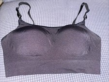 Warners Black Wire free Non Removable Pads Adjustable Bra Size Large