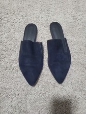 Jenni Kayne Women's Navy Suede Mules