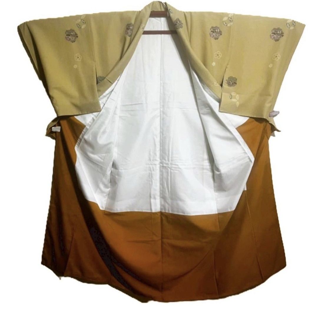 Yellow Polyester Kimono with Small Pattern Washab… - image 8