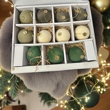 NIB 2024 Studio McGee Set 11 Flocked Velvet Christmas Tree Ornaments Threshold