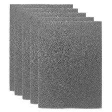 5pcs 12" x 8" x 0.2" Filter Foam Sponges Fan Replacement Filters, Black